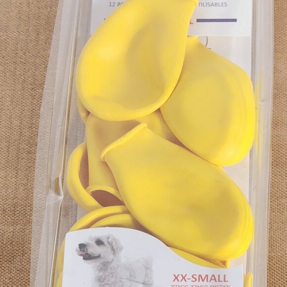 Protex Pawz Yellow Natural Rubber Reusable 12pk Waterproof Dog Boots Sz XX-Small - Picture 2 of 16